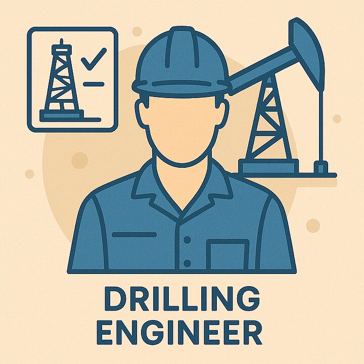 An icon illustrating a Drilling Engineer.