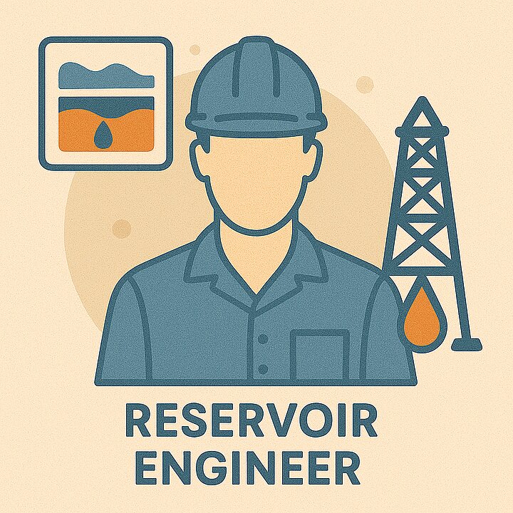 An icon illustrating a Reservoir Engineer.